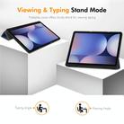 For Samsung Galaxy Tab S10+ / S9+ / S9 FE+ ENKAY Tri-fold Custer Texture TPU Leather Smart Tablet Case with Pen Slot(Purple) - 3