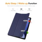 For Samsung Galaxy Tab S10 Ultra / S9 Ultra ENKAY Tri-fold Custer Texture TPU Leather Smart Tablet Case with Pen Slot(Dark Green) - 2