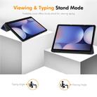 For Samsung Galaxy Tab S10 Ultra / S9 Ultra ENKAY Tri-fold Custer Texture TPU Leather Smart Tablet Case with Pen Slot(Dark Green) - 3