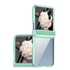 For Honor Magic V Flip Plating Transparent Folding Hinged Phone Case(Green) - 1