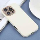 For iPhone 11 Plain Imitation Leather Back Cover Phone Case(White) - 2