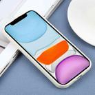 For iPhone 11 Plain Imitation Leather Back Cover Phone Case(White) - 3