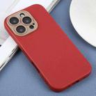 For iPhone 11 Pro Plain Imitation Leather Back Cover Phone Case(Red) - 2