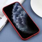 For iPhone 11 Pro Plain Imitation Leather Back Cover Phone Case(Red) - 3