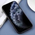 For iPhone 11 Pro Max Plain Imitation Leather Back Cover Phone Case(Black) - 3