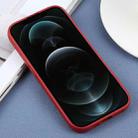 For iPhone 12 Pro Max Plain Imitation Leather Back Cover Phone Case(Red) - 3