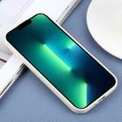 For iPhone 13 Pro Max Plain Imitation Leather Back Cover Phone Case(White) - 3