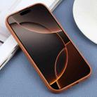 For iPhone 16 Pro Plain Imitation Leather Back Cover Phone Case(Brown) - 3