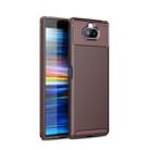 Beetle Series Carbon Fiber Texture Shockproof TPU Case for Sony Xperia 20(Brown) - 1