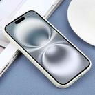 For iPhone 16 Plain Imitation Leather Back Cover Phone Case(White) - 3