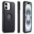 For iPhone 16 Plus Suteni G1 Cross Texture MagSafe Phone Case(Black) - 1