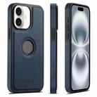 For iPhone 16 Plus Suteni G1 Cross Texture MagSafe Phone Case(Blue) - 1