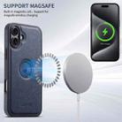 For iPhone 16 Plus Suteni G1 Cross Texture MagSafe Phone Case(Blue) - 3