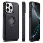 For iPhone 16 Pro Suteni G1 Cross Texture MagSafe Phone Case(Black) - 1