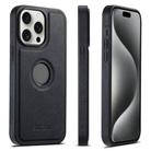 For iPhone 15 Pro Max Suteni G1 Cross Texture MagSafe Phone Case(Black) - 1