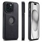 For iPhone 15 Plus Suteni G1 Cross Texture MagSafe Phone Case(Black) - 1