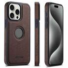 For iPhone 15 Pro Suteni G1 Cross Texture MagSafe Phone Case(Brown) - 1