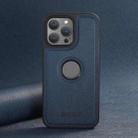 For iPhone 15 Pro Suteni G1 Cross Texture MagSafe Phone Case(Blue) - 2