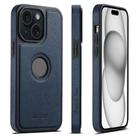 For iPhone 15 Suteni G1 Cross Texture MagSafe Phone Case(Blue) - 1