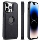 For iPhone 14 Pro Max Suteni G1 Cross Texture MagSafe Phone Case(Black) - 1