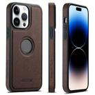 For iPhone 14 Pro Suteni G1 Cross Texture MagSafe Phone Case(Brown) - 1