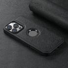 For iPhone 13 Pro Max Suteni G1 Cross Texture MagSafe Phone Case(Black) - 3