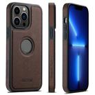 For iPhone 13 Pro Suteni G1 Cross Texture MagSafe Phone Case(Brown) - 1