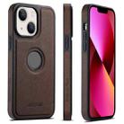 For iPhone 13 Suteni G1 Cross Texture MagSafe Phone Case(Brown) - 1