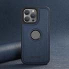 For iPhone 12 Pro Max Suteni G1 Cross Texture MagSafe Phone Case(Blue) - 2