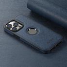 For iPhone 12 Pro Max Suteni G1 Cross Texture MagSafe Phone Case(Blue) - 3