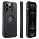 For iPhone 12 Pro Suteni G1 Cross Texture MagSafe Phone Case(Black) - 1