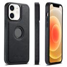 For iPhone 12 Suteni G1 Cross Texture MagSafe Phone Case(Black) - 1