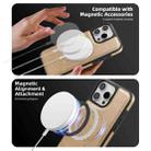 For iPhone 11 Pro Max Shield Multi-functional MagSafe Card Bag Phone Case(Desert Gold) - 3