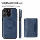 For iPhone 11 Pro Max Shield Multi-functional MagSafe Card Bag Phone Case(Blue) - 2