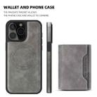 For iPhone 11 Pro Max Shield Multi-functional MagSafe Card Bag Phone Case(Grey) - 2