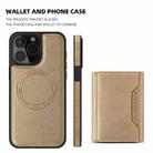 For iPhone 12 Pro Shield Multi-functional MagSafe Card Bag Phone Case(Desert Gold) - 2