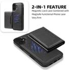 For iPhone 16 Plus Shield Multi-functional MagSafe Card Bag Phone Case(Black) - 2