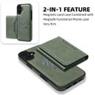 For iPhone 16 Plus Shield Multi-functional MagSafe Card Bag Phone Case(Green) - 2