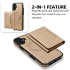 For iPhone 16 Shield Multi-functional MagSafe Card Bag Phone Case(Desert Gold) - 2