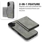 For iPhone 16 Shield Multi-functional MagSafe Card Bag Phone Case(Grey) - 2