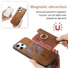 For Redmi 13C / Poco C65 / M6 Retro Magsafe Cross Leather Ring Holder Card Bag Phone Case(Brown) - 3
