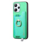 For Redmi Note 13 Pro 5G / Poco X6 5G Retro Magsafe Cross Leather Ring Holder Card Bag Phone Case(Green) - 2