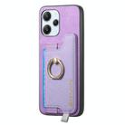For Xiaomi Civi 3 5G Retro Magsafe Cross Leather Ring Holder Card Bag Phone Case(Purple) - 2