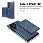 For Samsung Galaxy S22 5G Shield Multi-functional MagSafe Card Bag Phone Case(Blue) - 2