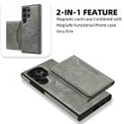 For Samsung Galaxy S23+ 5G Shield Multi-functional MagSafe Card Bag Phone Case(Grey) - 2