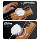 For Samsung Galaxy S24+ 5G Shield Multi-functional MagSafe Card Bag Phone Case(Brown) - 3