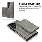 For Samsung Galaxy S24+ 5G Shield Multi-functional MagSafe Card Bag Phone Case(Grey) - 2