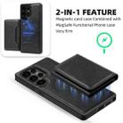 For Samsung Galaxy S25 5G Shield Multi-functional MagSafe Card Bag Phone Case(Black) - 2