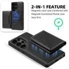 For Samsung Galaxy S25+ 5G Shield Multi-functional MagSafe Card Bag Phone Case(Black) - 2