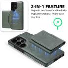 For Samsung Galaxy S25+ 5G Shield Multi-functional MagSafe Card Bag Phone Case(Green) - 2